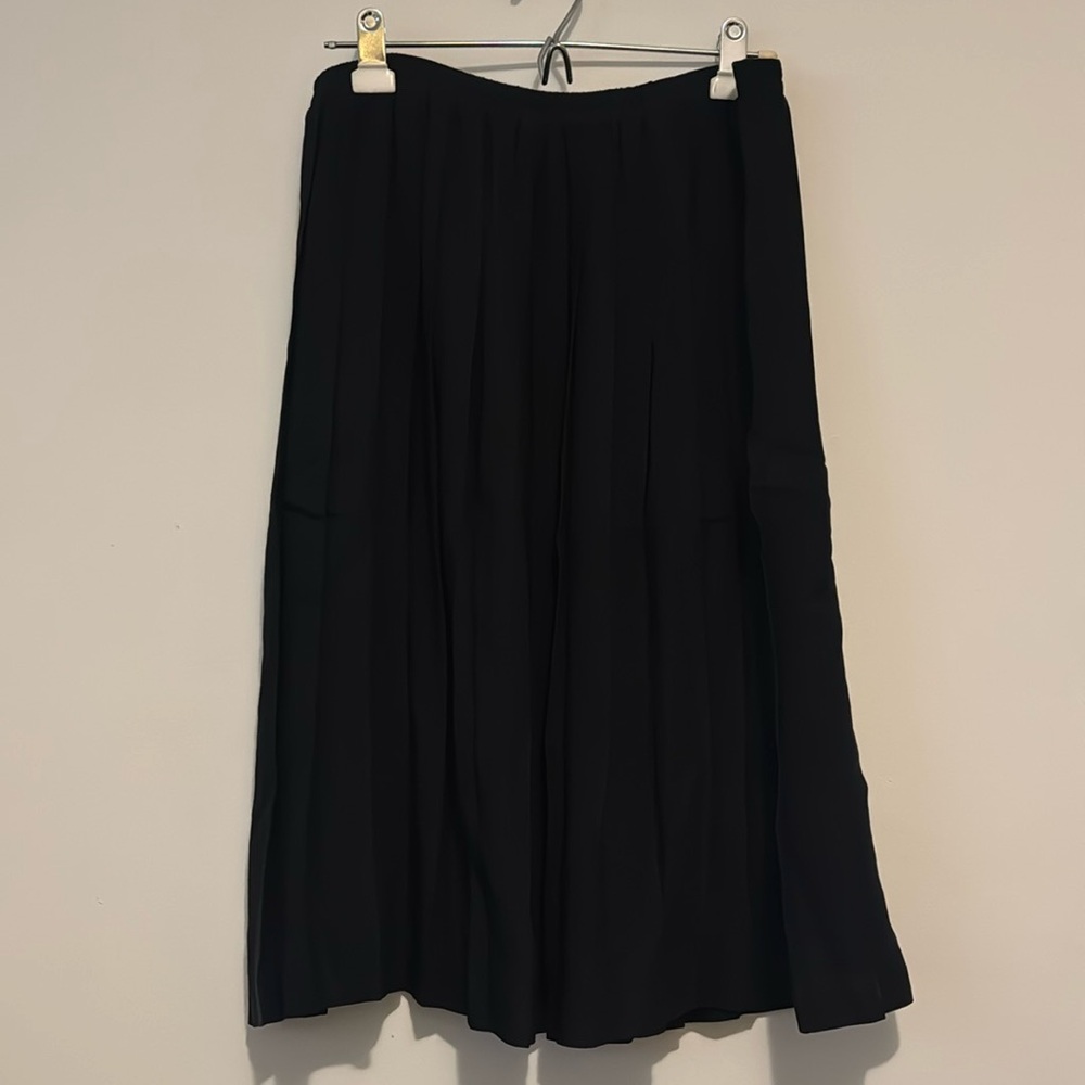 True vintage black Leslie Fay knife pleat skirt XL/1X